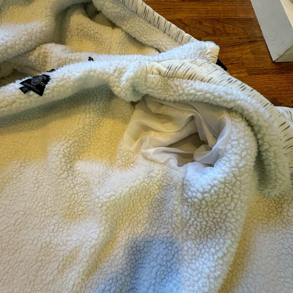 Buffalo David Bitton Francel Men's XL Sherpa Lined Zip Up Sweater White Black - Picture 10 of 15